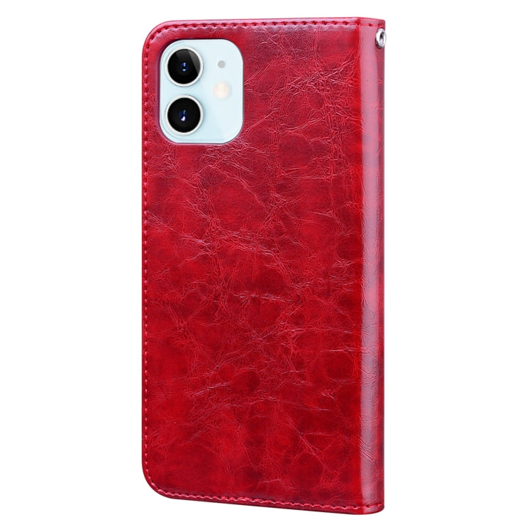 For iPhone 12 mini Business Style Oil Wax Texture Horizontal Flip Leather Case with Holder & Card Slots & Wallet