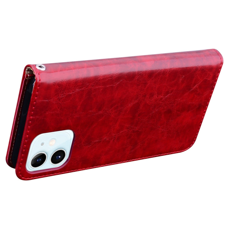 For iPhone 12 mini Business Style Oil Wax Texture Horizontal Flip Leather Case with Holder & Card Slots & Wallet