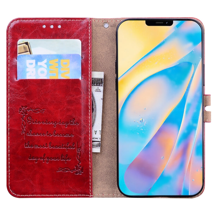 For iPhone 12 mini Business Style Oil Wax Texture Horizontal Flip Leather Case with Holder & Card Slots & Wallet
