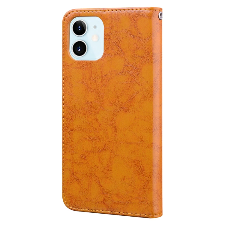 For iPhone 12 mini Business Style Oil Wax Texture Horizontal Flip Leather Case with Holder & Card Slots & Wallet