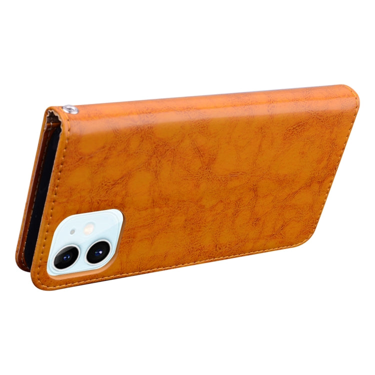 For iPhone 12 mini Business Style Oil Wax Texture Horizontal Flip Leather Case with Holder & Card Slots & Wallet