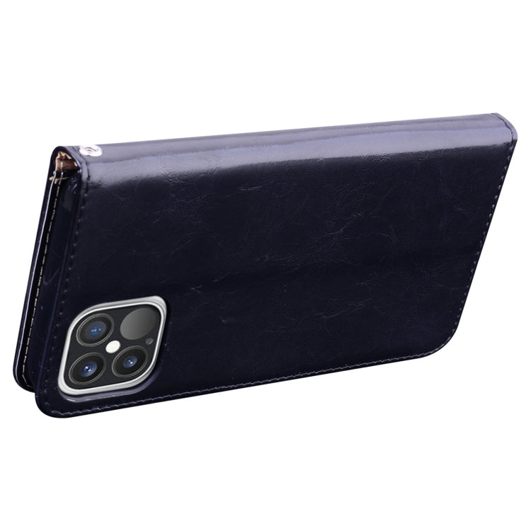 For iPhone 12 / 12 Pro Business Style Oil Wax Texture Horizontal Flip Leather Case with Holder & Card Slots & Wallet