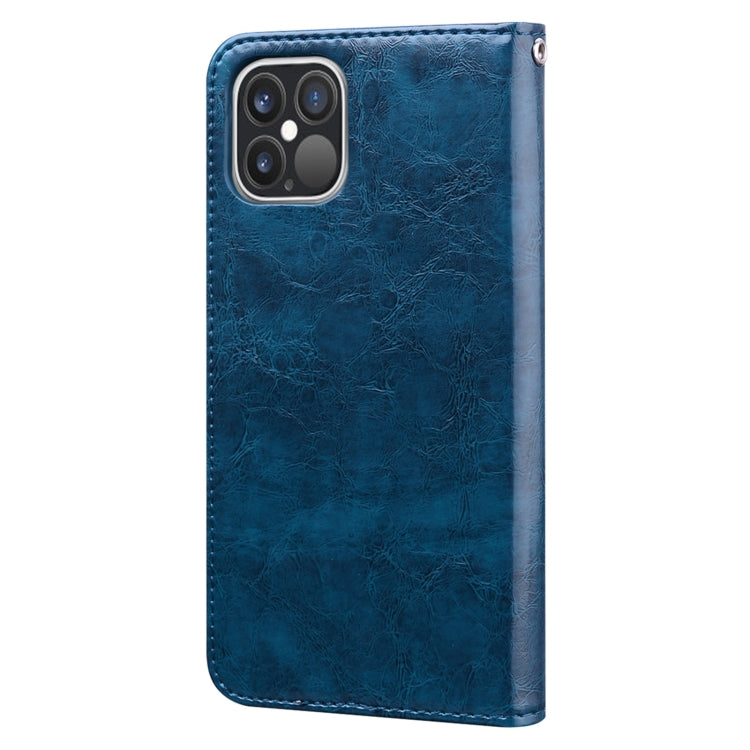 For iPhone 12 / 12 Pro Business Style Oil Wax Texture Horizontal Flip Leather Case with Holder & Card Slots & Wallet