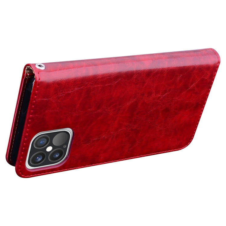 For iPhone 12 / 12 Pro Business Style Oil Wax Texture Horizontal Flip Leather Case with Holder & Card Slots & Wallet