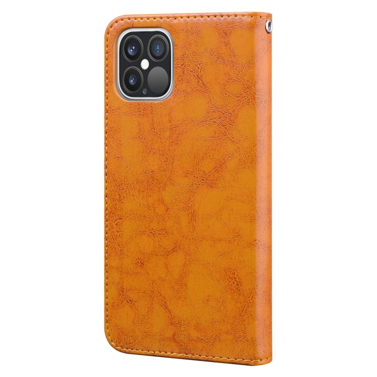 For iPhone 12 / 12 Pro Business Style Oil Wax Texture Horizontal Flip Leather Case with Holder & Card Slots & Wallet