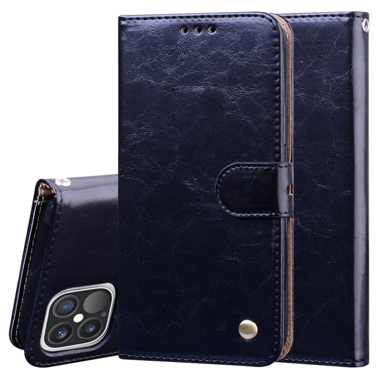 For iPhone 12 Pro Max Business Style Oil Wax Texture Horizontal Flip Leather Case with Holder & Card Slots & Wallet