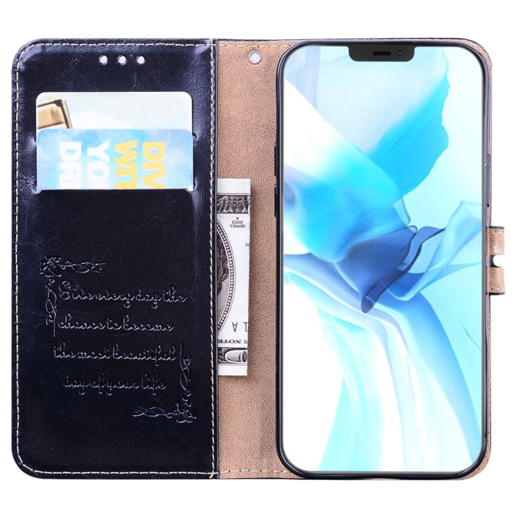For iPhone 12 Pro Max Business Style Oil Wax Texture Horizontal Flip Leather Case with Holder & Card Slots & Wallet
