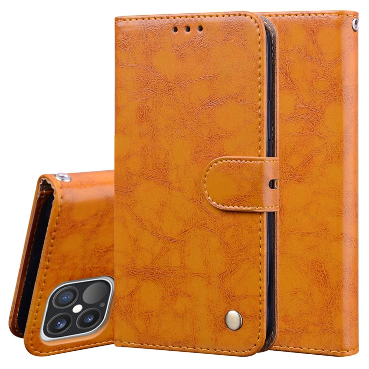 For iPhone 12 Pro Max Business Style Oil Wax Texture Horizontal Flip Leather Case with Holder & Card Slots & Wallet