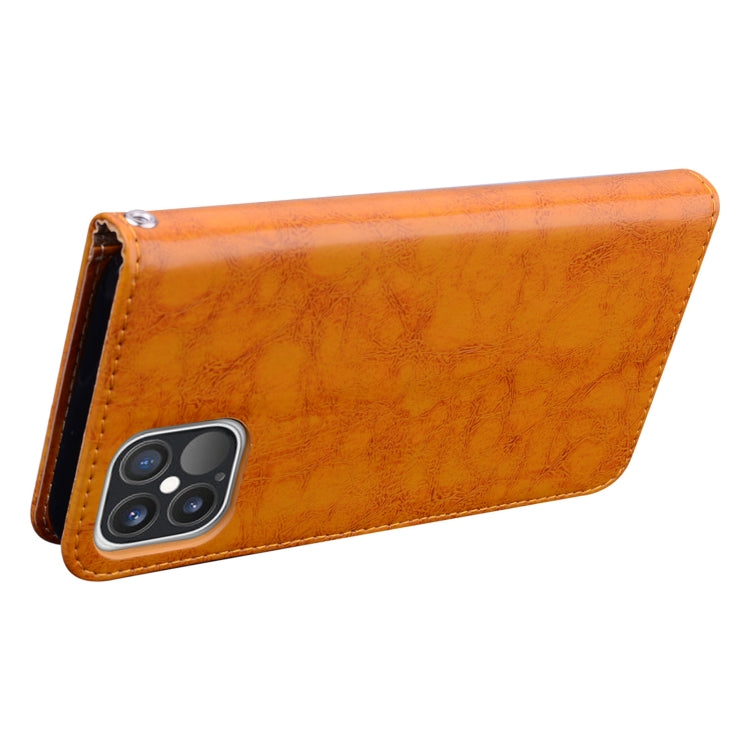 For iPhone 12 Pro Max Business Style Oil Wax Texture Horizontal Flip Leather Case with Holder & Card Slots & Wallet