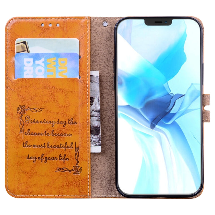 For iPhone 12 Pro Max Business Style Oil Wax Texture Horizontal Flip Leather Case with Holder & Card Slots & Wallet