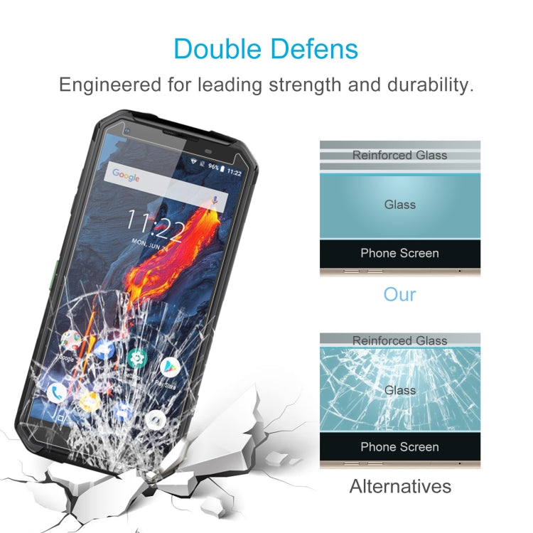 For Blackview BV9500 Plus 50 PCS 0.26mm 9H 2.5D Tempered Glass Film