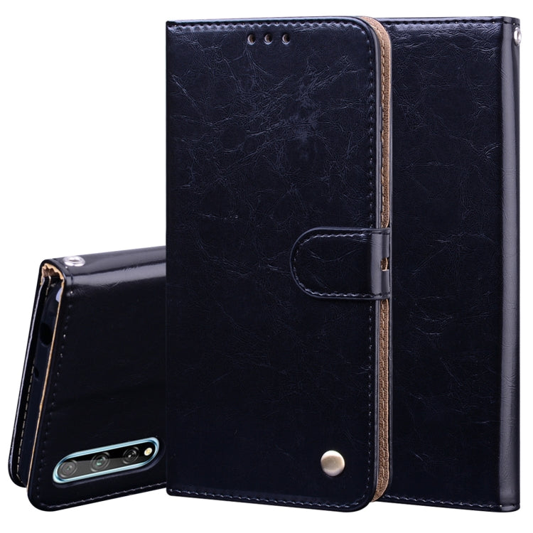 For Huawei Y8P / Enjoy 10S Business Style Oil Wax Texture Horizontal Flip Leather Case with Holder & Card Slots & Wallet
