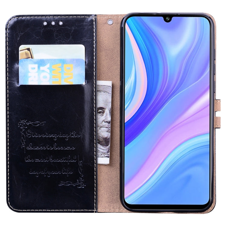 For Huawei Y8P / Enjoy 10S Business Style Oil Wax Texture Horizontal Flip Leather Case with Holder & Card Slots & Wallet