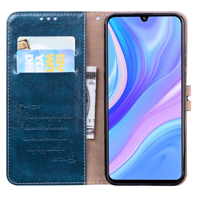 For Huawei Y8P / Enjoy 10S Business Style Oil Wax Texture Horizontal Flip Leather Case with Holder & Card Slots & Wallet