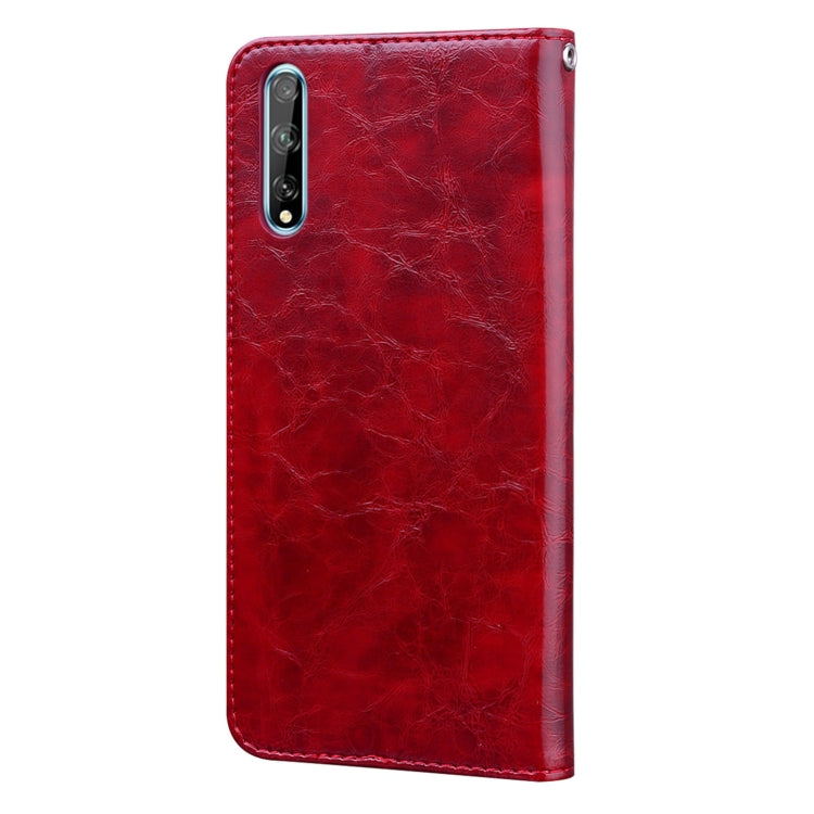 For Huawei Y8P / Enjoy 10S Business Style Oil Wax Texture Horizontal Flip Leather Case with Holder & Card Slots & Wallet