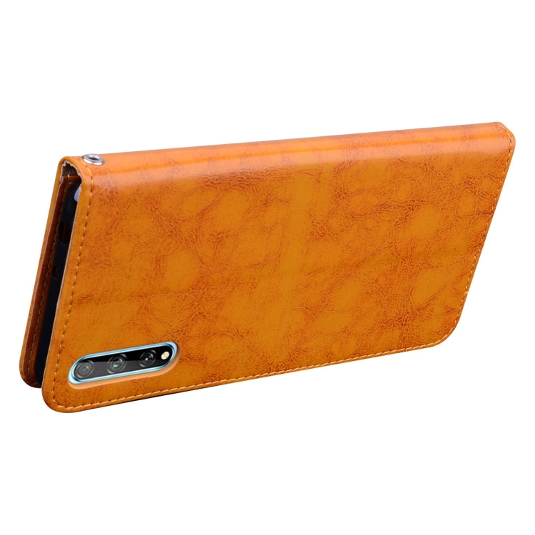 For Huawei Y8P / Enjoy 10S Business Style Oil Wax Texture Horizontal Flip Leather Case with Holder & Card Slots & Wallet