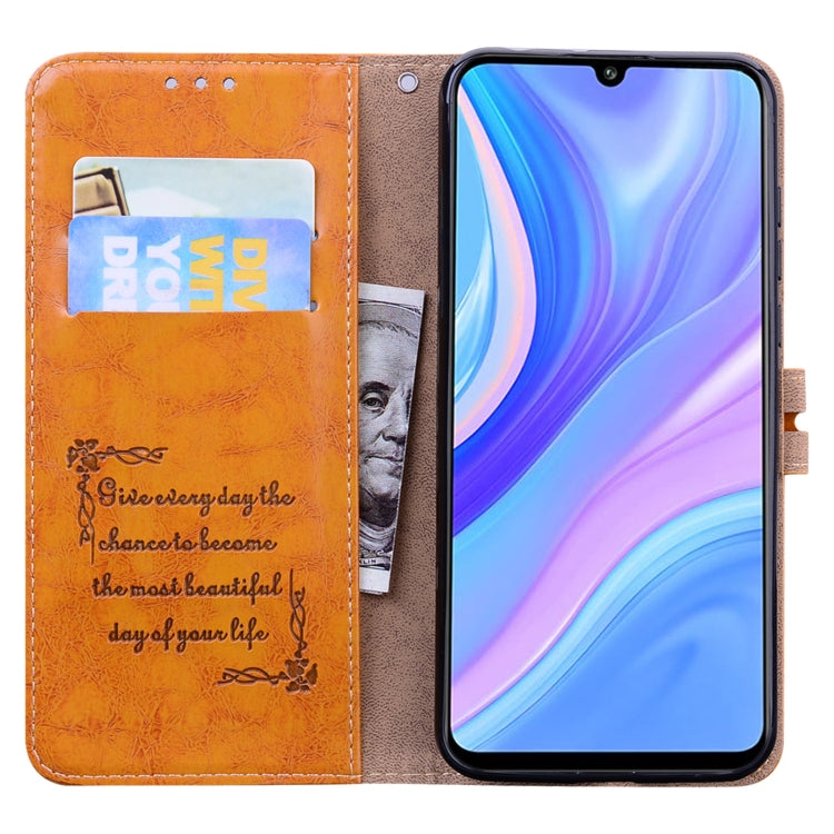 For Huawei Y8P / Enjoy 10S Business Style Oil Wax Texture Horizontal Flip Leather Case with Holder & Card Slots & Wallet