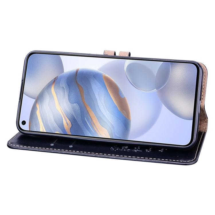 For Huawei Honor 30 Business Style Oil Wax Texture Horizontal Flip Leather Case with Holder & Card Slots & Wallet