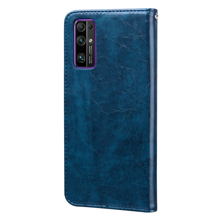 For Huawei Honor 30 Business Style Oil Wax Texture Horizontal Flip Leather Case with Holder & Card Slots & Wallet