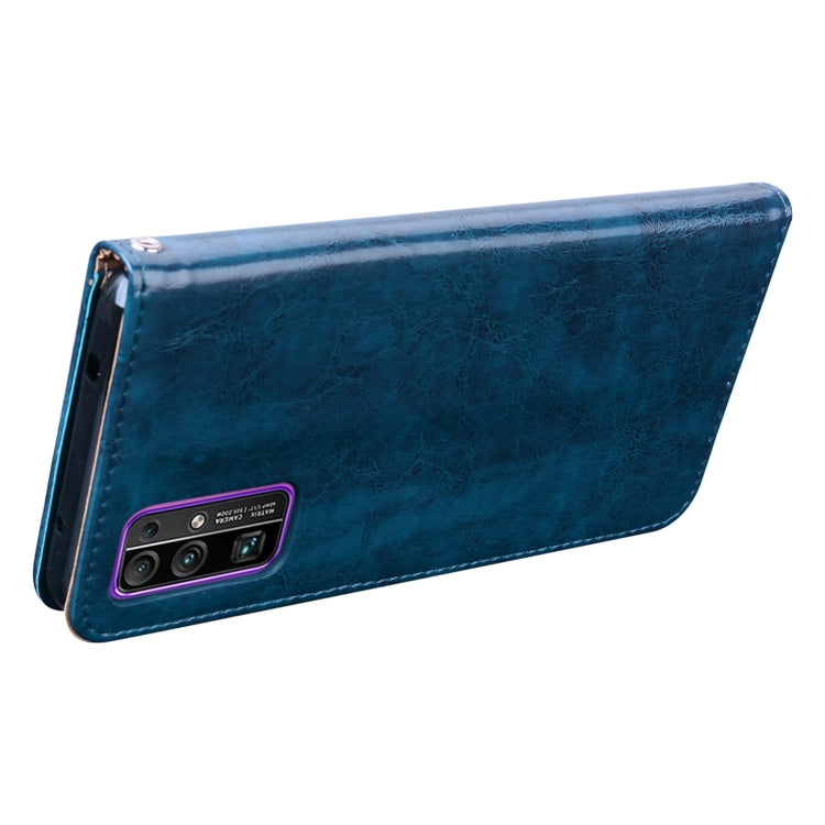 For Huawei Honor 30 Business Style Oil Wax Texture Horizontal Flip Leather Case with Holder & Card Slots & Wallet