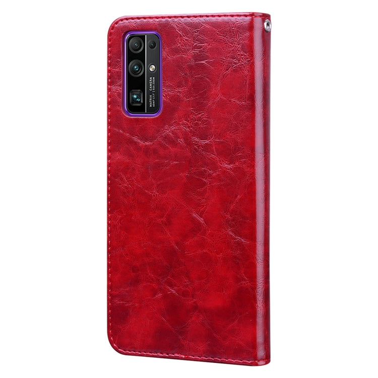 For Huawei Honor 30 Business Style Oil Wax Texture Horizontal Flip Leather Case with Holder & Card Slots & Wallet