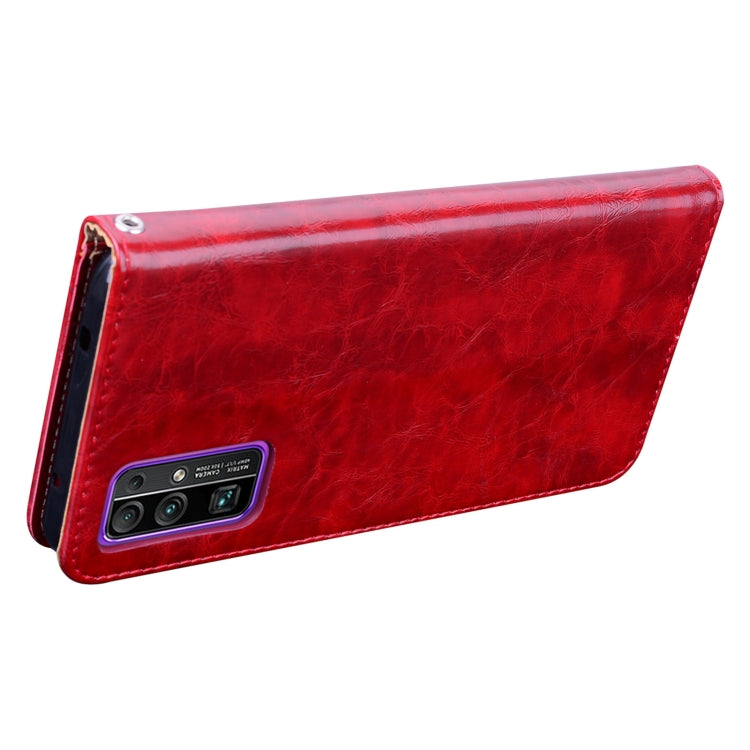 For Huawei Honor 30 Business Style Oil Wax Texture Horizontal Flip Leather Case with Holder & Card Slots & Wallet