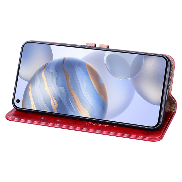 For Huawei Honor 30 Business Style Oil Wax Texture Horizontal Flip Leather Case with Holder & Card Slots & Wallet