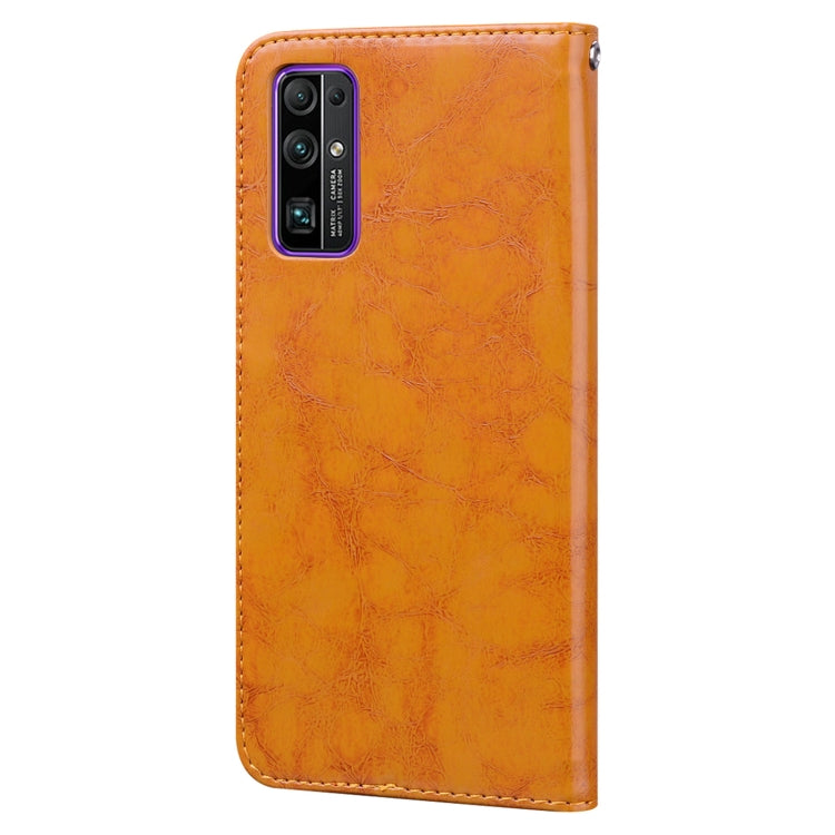 For Huawei Honor 30 Business Style Oil Wax Texture Horizontal Flip Leather Case with Holder & Card Slots & Wallet