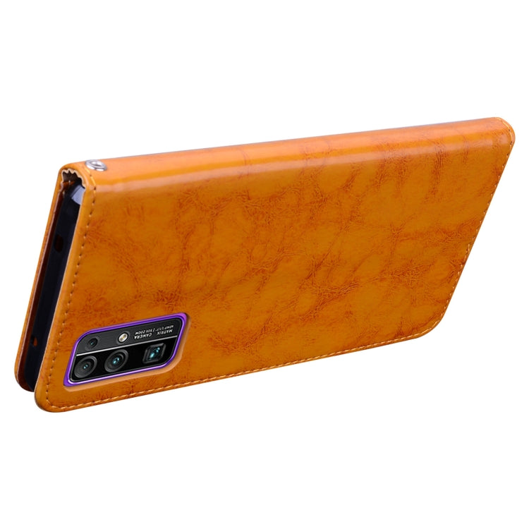 For Huawei Honor 30 Business Style Oil Wax Texture Horizontal Flip Leather Case with Holder & Card Slots & Wallet
