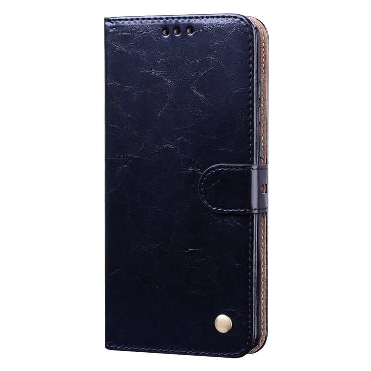 For Huawei Y6P 2020 Business Style Oil Wax Texture Horizontal Flip Leather Case with Holder & Card Slots & Wallet