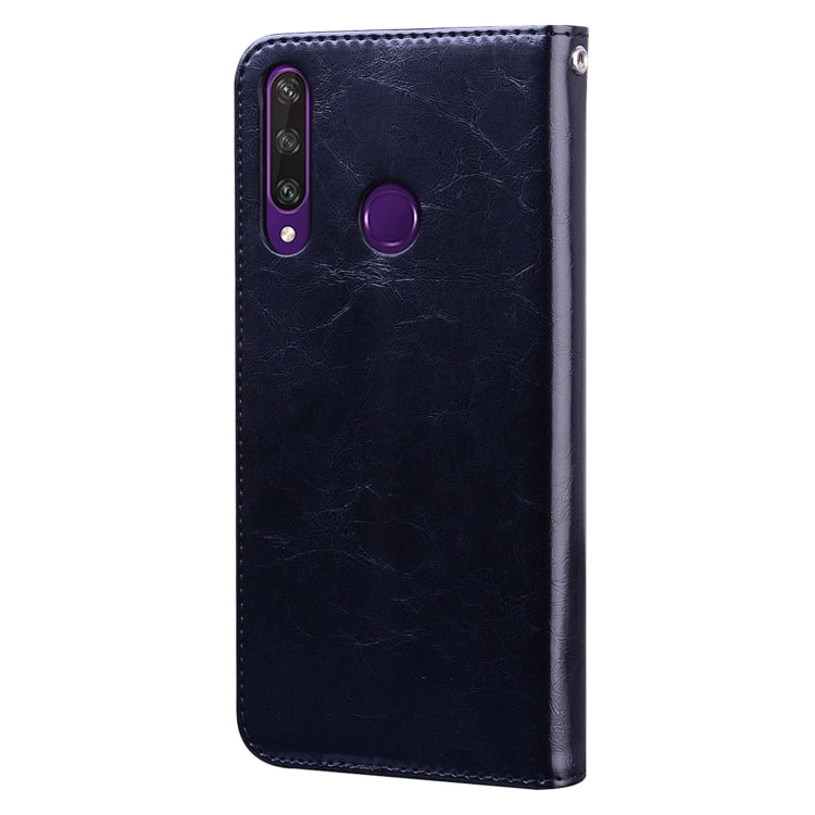 For Huawei Y6P 2020 Business Style Oil Wax Texture Horizontal Flip Leather Case with Holder & Card Slots & Wallet