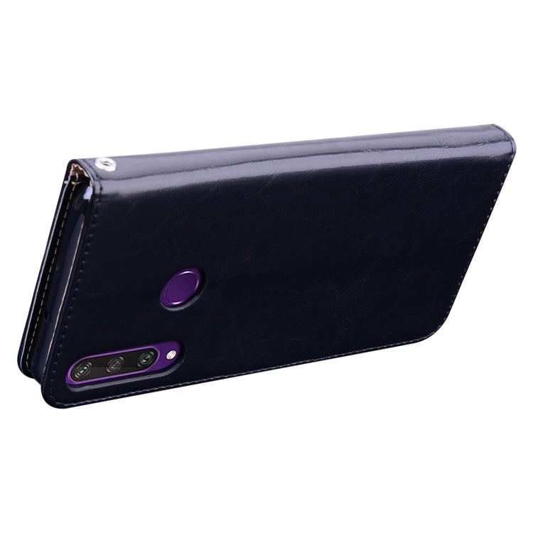 For Huawei Y6P 2020 Business Style Oil Wax Texture Horizontal Flip Leather Case with Holder & Card Slots & Wallet