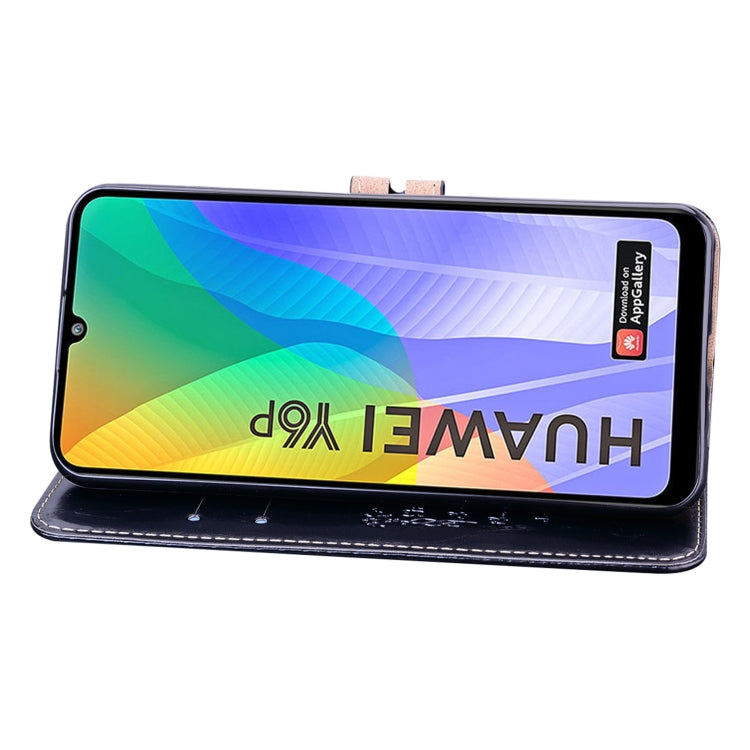For Huawei Y6P 2020 Business Style Oil Wax Texture Horizontal Flip Leather Case with Holder & Card Slots & Wallet
