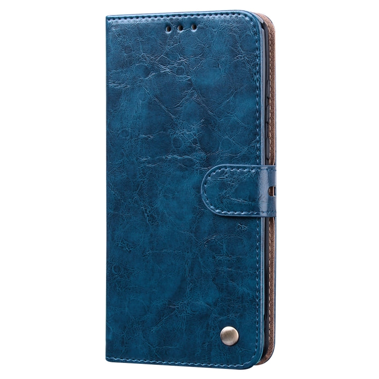 For Huawei Y6P 2020 Business Style Oil Wax Texture Horizontal Flip Leather Case with Holder & Card Slots & Wallet