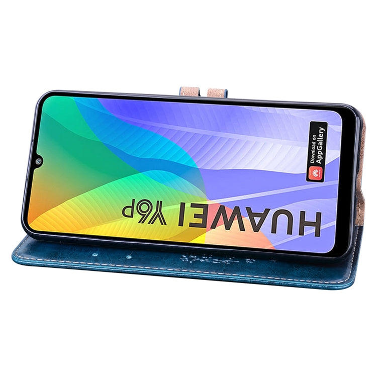 For Huawei Y6P 2020 Business Style Oil Wax Texture Horizontal Flip Leather Case with Holder & Card Slots & Wallet