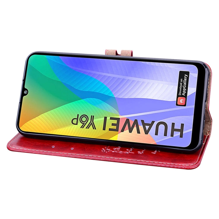 For Huawei Y6P 2020 Business Style Oil Wax Texture Horizontal Flip Leather Case with Holder & Card Slots & Wallet