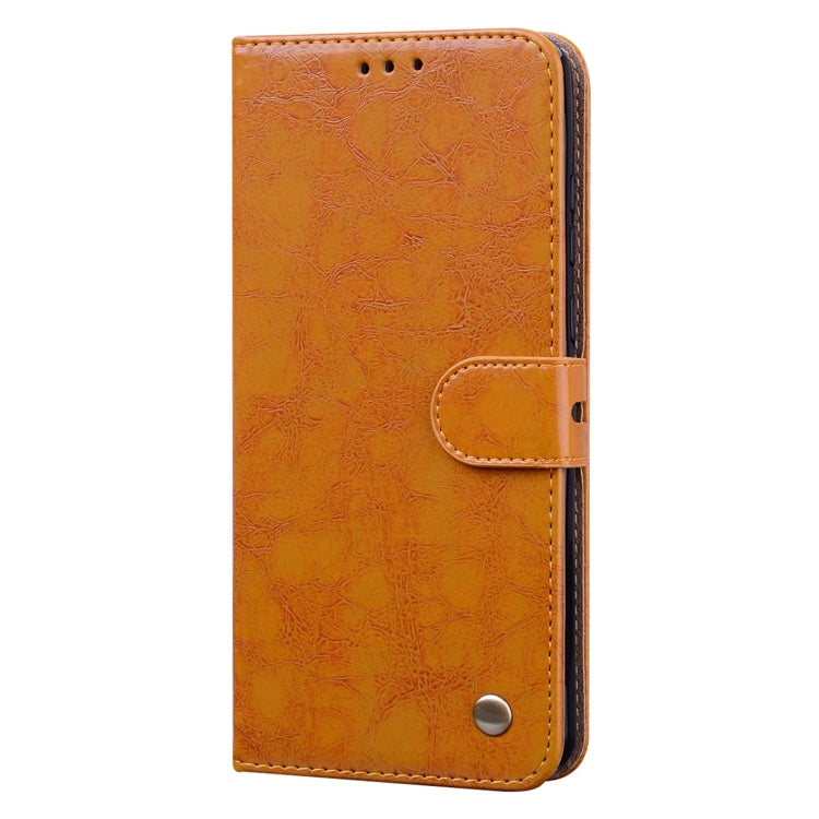 For Huawei Y6P 2020 Business Style Oil Wax Texture Horizontal Flip Leather Case with Holder & Card Slots & Wallet