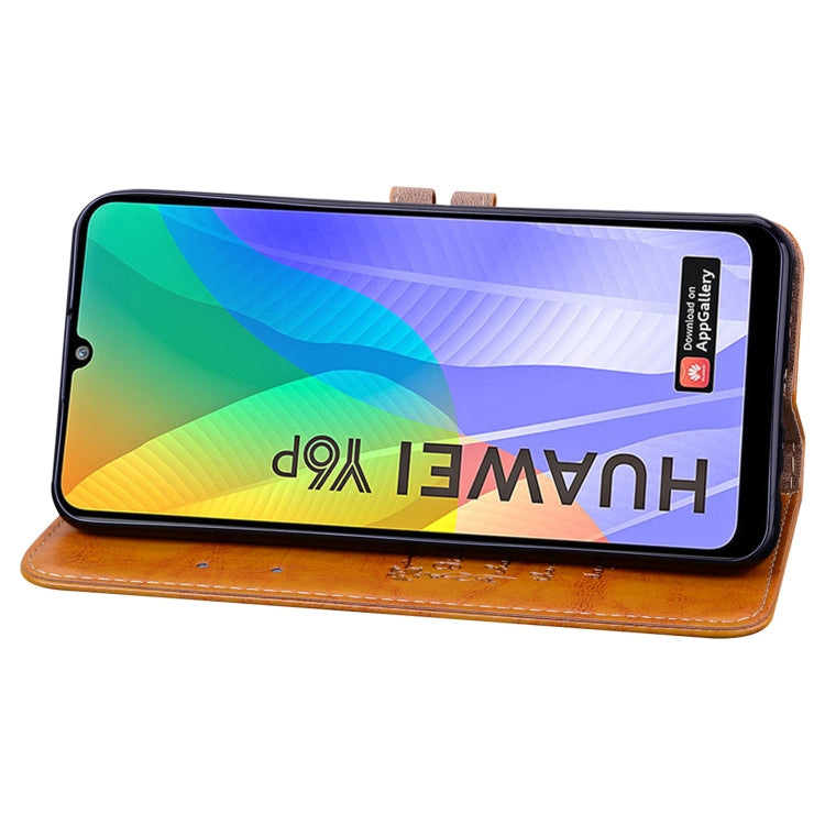 For Huawei Y6P 2020 Business Style Oil Wax Texture Horizontal Flip Leather Case with Holder & Card Slots & Wallet