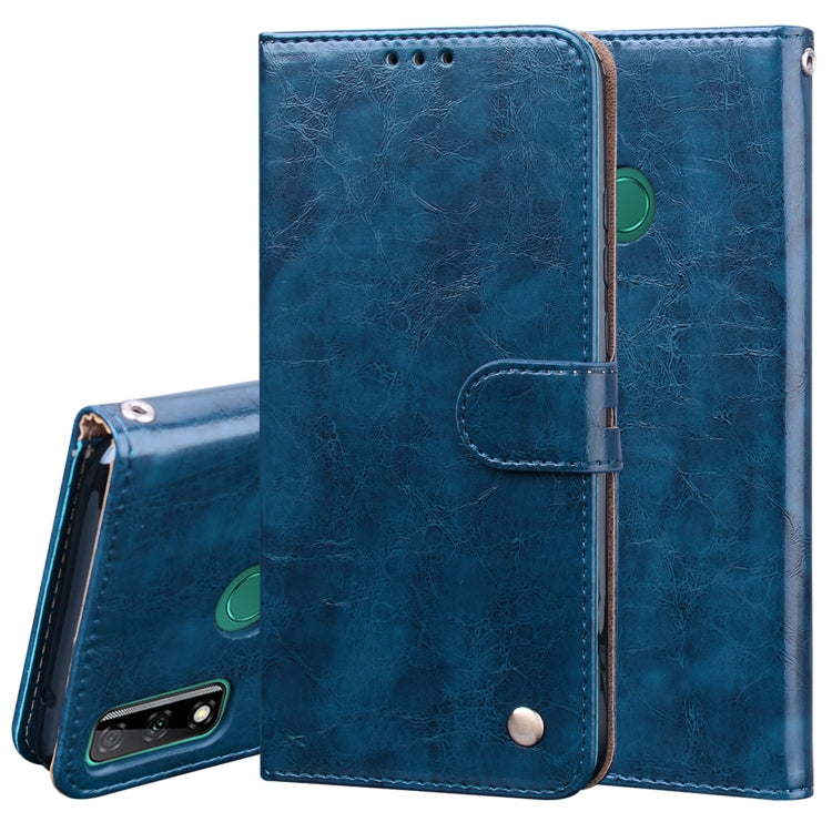 For Huawei Y8s(Global Official Version) Business Style Oil Wax Texture Horizontal Flip Leather Case with Holder & Card Slots & Wallet