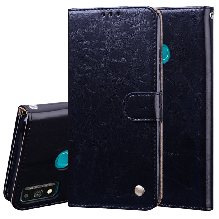 For Huawei Honor 9X Lite Business Style Oil Wax Texture Horizontal Flip Leather Case with Holder & Card Slots & Wallet