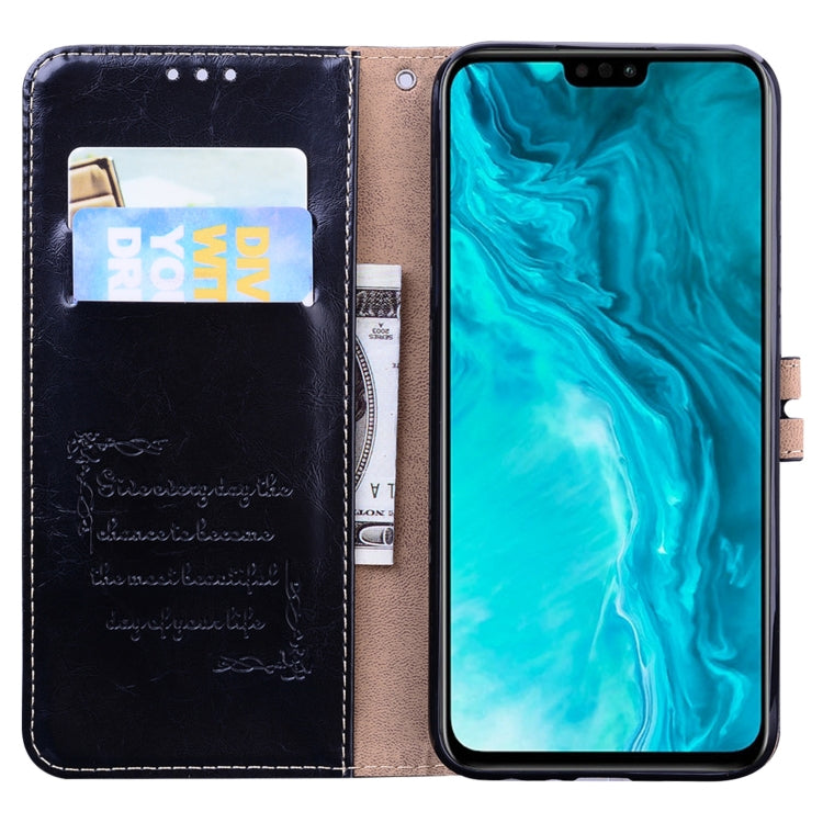 For Huawei Honor 9X Lite Business Style Oil Wax Texture Horizontal Flip Leather Case with Holder & Card Slots & Wallet