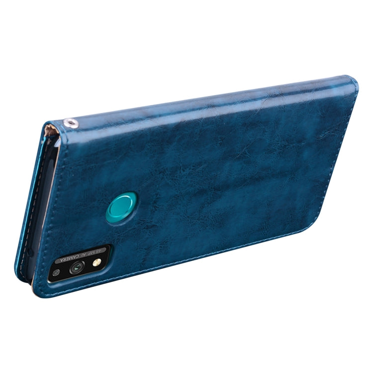 For Huawei Honor 9X Lite Business Style Oil Wax Texture Horizontal Flip Leather Case with Holder & Card Slots & Wallet
