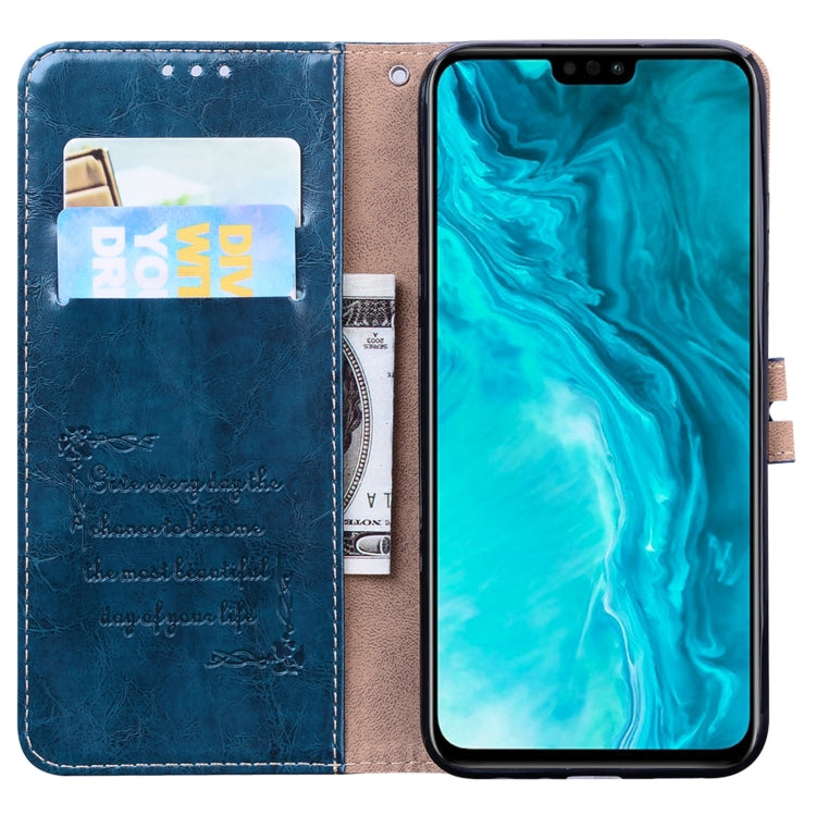 For Huawei Honor 9X Lite Business Style Oil Wax Texture Horizontal Flip Leather Case with Holder & Card Slots & Wallet