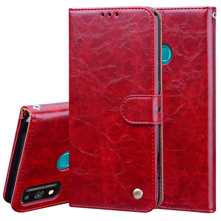 For Huawei Honor 9X Lite Business Style Oil Wax Texture Horizontal Flip Leather Case with Holder & Card Slots & Wallet