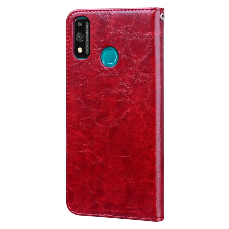 For Huawei Honor 9X Lite Business Style Oil Wax Texture Horizontal Flip Leather Case with Holder & Card Slots & Wallet