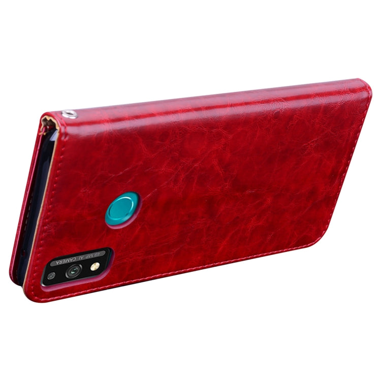For Huawei Honor 9X Lite Business Style Oil Wax Texture Horizontal Flip Leather Case with Holder & Card Slots & Wallet