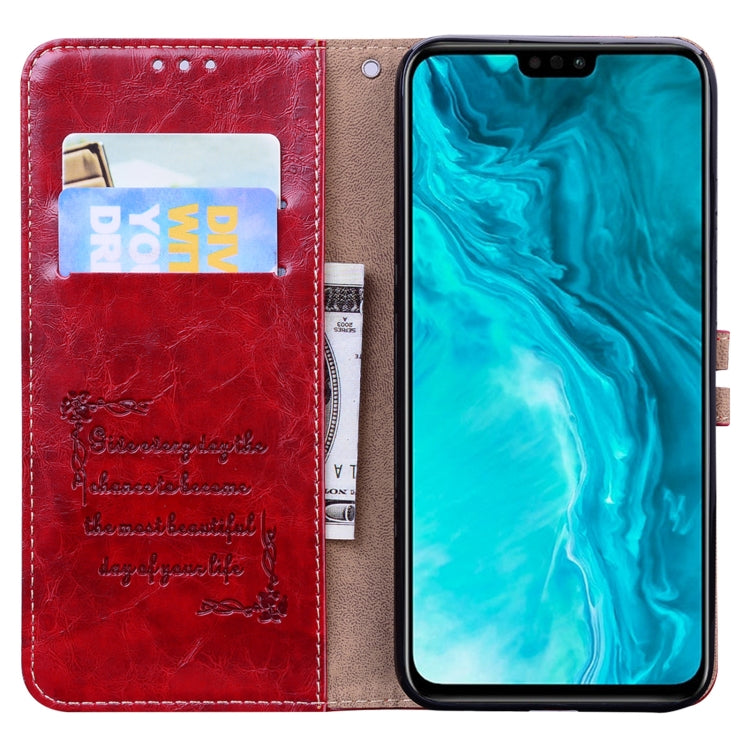 For Huawei Honor 9X Lite Business Style Oil Wax Texture Horizontal Flip Leather Case with Holder & Card Slots & Wallet