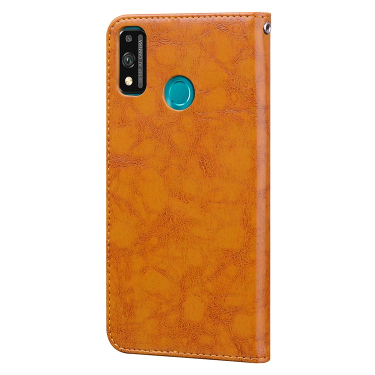 For Huawei Honor 9X Lite Business Style Oil Wax Texture Horizontal Flip Leather Case with Holder & Card Slots & Wallet