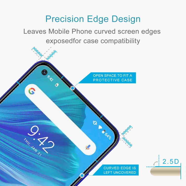 For UMIDIGI F2 50 PCS 0.26mm 9H 2.5D Tempered Glass Film
