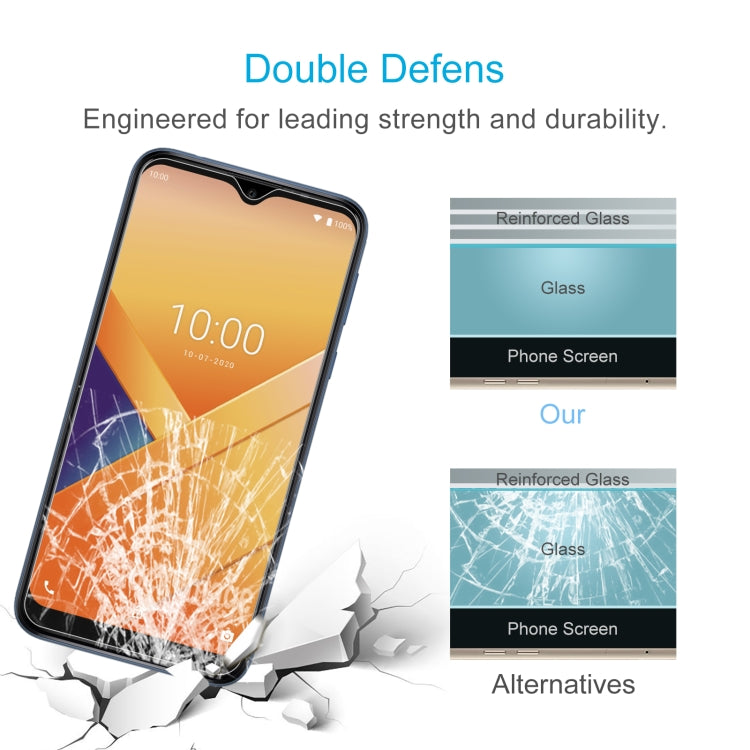 For Wiko Y81 50 PCS 0.26mm 9H 2.5D Tempered Glass Film